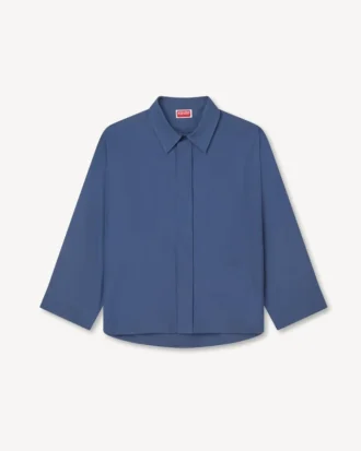 3/4 Sleeves Shirt in Poplin Cotton