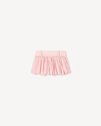 Balloon Mini Skirt in Mixed Silk