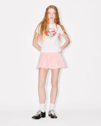 Balloon Mini Skirt in Mixed Silk