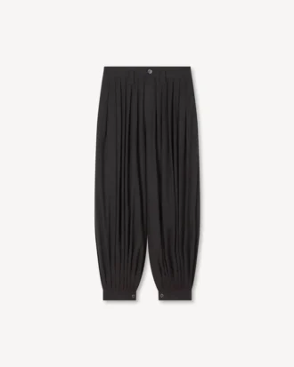 Balloon Pleated Pants in Cotton Hemp