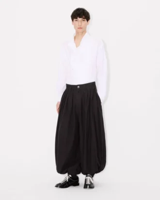 Balloon Pleated Pants in Cotton Hemp