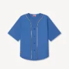 Boke Flower 2.0′ Baseball Short Sleeve Shirt in Cotton Poplin Boke Flower 2.0′ Baseball Short Sleeve Shirt in Cotton Poplin