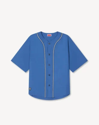 Boke Flower 2.0′ Baseball Short Sleeve Shirt in Cotton Poplin