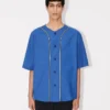 Boke Flower 2.0′ Baseball Short Sleeve Shirt in Cotton Poplin Boke Flower 2.0′ Baseball Short Sleeve Shirt in Cotton Poplin