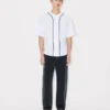Boke Flower 2.0′ Baseball Short Sleeve Shirt in Cotton Poplin Boke Flower 2.0′ Baseball Short Sleeve Shirt in Cotton Poplin