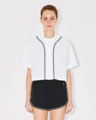 Boke Flower 2.0′ Baseball Short Sleeve Shirt in Poplin Cotton
