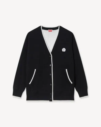Boke Flower 2.0′ Embroidered Cardigan in Cotton and Wool