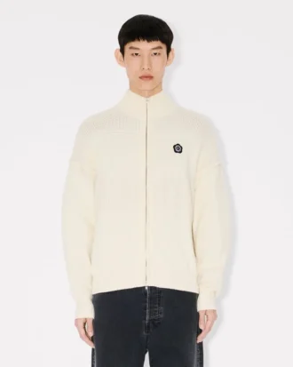 Boke Flower 2.0′ Embroidered Cardigan in Cotton and Wool