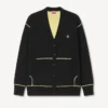 Boke Flower 2.0′ Embroidered Cardigan in Wool Cotton Boke Flower 2.0′ Embroidered Cardigan in Wool Cotton