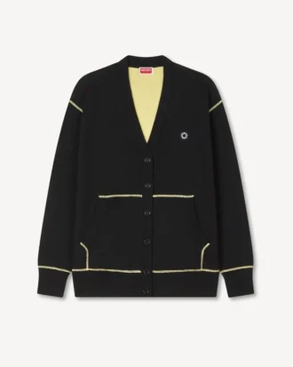 Boke Flower 2.0′ Embroidered Cardigan in Wool Cotton