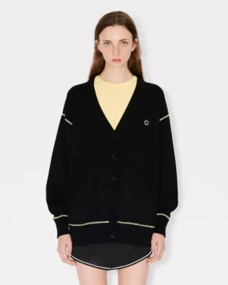 Boke Flower 2.0′ Embroidered Cardigan in Wool Cotton