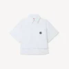 Boke Flower 2.0′ Embroidered Short Slevee Shirt in Cotton Poplin Boke Flower 2.0′ Embroidered Short Slevee Shirt in Cotton Poplin