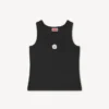 Boke Flower 2.0′ Embroidered Tank Top in Cotton