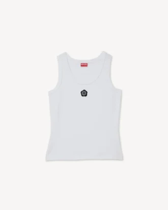 Boke Flower 2.0′ Embroidered Tank Top in Cotton