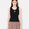 Boke Flower 2.0′ Embroidered Tank Top in Cotton