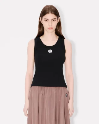 Boke Flower 2.0′ Embroidered Tank Top in Cotton