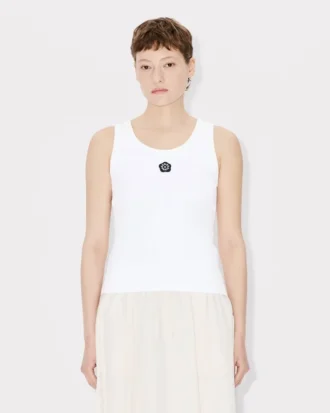 Boke Flower 2.0′ Embroidered Tank Top in Cotton
