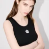 Boke Flower 2.0′ Embroidered Tank Top in Cotton