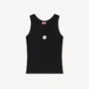 Boke Flower 2.0′ Embroidered Tank Top in Mixed Viscose Boke Flower 2.0′ Embroidered Tank Top in Mixed Viscose