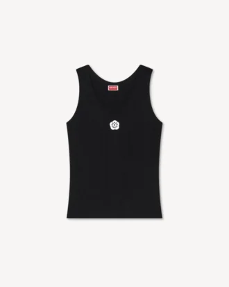 Boke Flower 2.0′ Embroidered Tank Top in Mixed Viscose