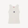Boke Flower 2.0′ Embroidered Tank Top in Mixed Viscose Boke Flower 2.0′ Embroidered Tank Top in Mixed Viscose