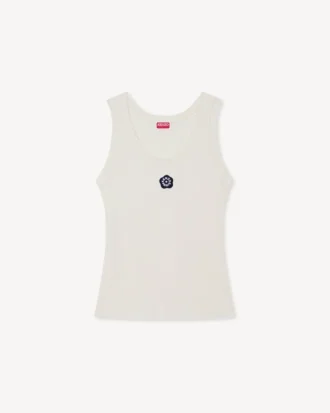 Boke Flower 2.0′ Embroidered Tank Top in Mixed Viscose