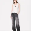Boke Flower 2.0′ Embroidered Tank Top in Mixed Viscose Boke Flower 2.0′ Embroidered Tank Top in Mixed Viscose
