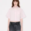 Boke Flower 2.0′ Short Dropped Shoulders Shirt in Cotton Poplin Boke Flower 2.0′ Short Dropped Shoulders Shirt in Cotton Poplin