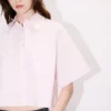 Boke Flower 2.0′ Short Dropped Shoulders Shirt in Cotton Poplin Boke Flower 2.0′ Short Dropped Shoulders Shirt in Cotton Poplin