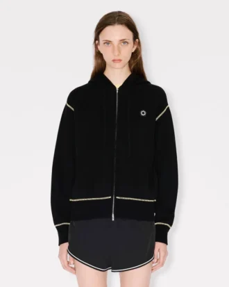 Boke Flower 2.0′ Zip up Hoodie in Wool Cotton