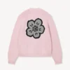 Boke Flower’ Cardigan in Cotton Wool Boke Flower’ Cardigan in Cotton Wool