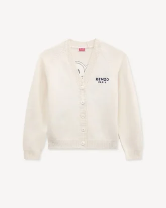 Boke Flower’ Embroidered Cardigan in Wool