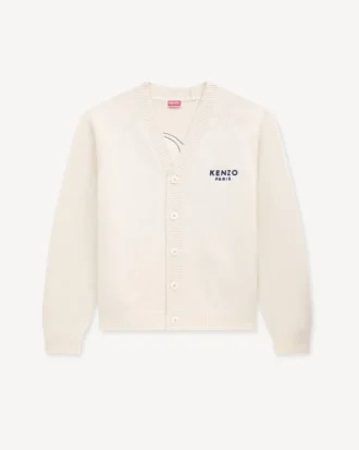 Boke Flower’ Embroidered Cardigan in Wool