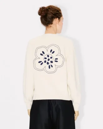 Boke Flower’ Embroidered Cardigan in Wool