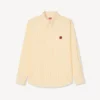 Boke Flower’ Embroidered Casual Shirt in Seersucker Cotton Boke Flower’ Embroidered Casual Shirt in Seersucker Cotton