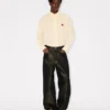 Boke Flower’ Embroidered Casual Shirt in Seersucker Cotton Boke Flower’ Embroidered Casual Shirt in Seersucker Cotton