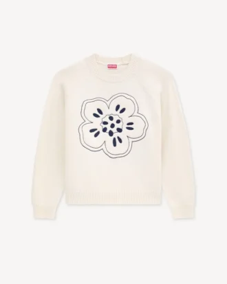 Boke Flower’ Embroidered Jumper in Wool