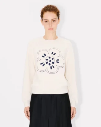 Boke Flower’ Embroidered Jumper in Wool