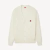 Boke Flower’ Embroidered Knit Cardigan in Cotton Wool Boke Flower’ Embroidered Knit Cardigan in Cotton Wool