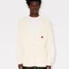 Boke Flower’ Embroidered Knit Cardigan in Cotton Wool Boke Flower’ Embroidered Knit Cardigan in Cotton Wool