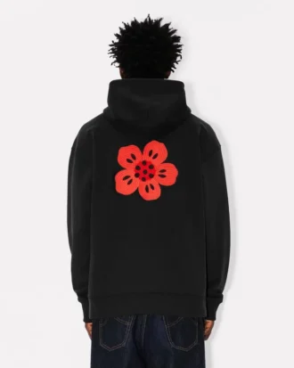 Boke Flower’ Embroidered Oversized Hoodie in Cotton