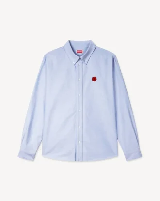 Boke Flower’ Embroidered Shirt in Oxford Cotton