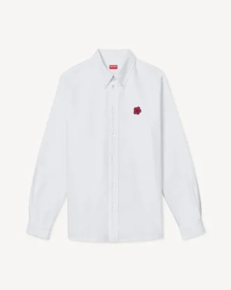 Boke Flower’ Embroidered Shirt in Oxford Cotton