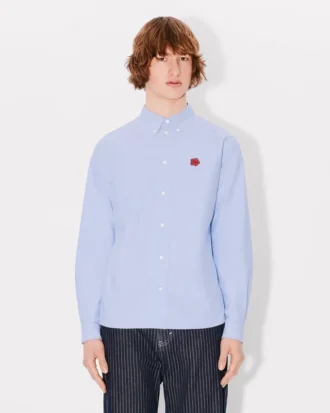 Boke Flower’ Embroidered Shirt in Oxford Cotton