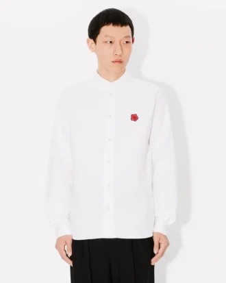Boke Flower’ Embroidered Shirt in Oxford Cotton