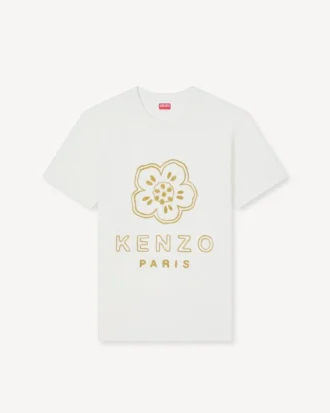 Boke Flower’ Embroidered Slim T-Shirt in Cotton