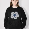 Boke Flower’ Embroidered Sweatshirt in Cotton Boke Flower’ Embroidered Sweatshirt in Cotton