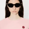 Boke Flower’ Embroidered T-Shirt in Cotton Boke Flower’ Embroidered T-Shirt in Cotton