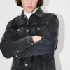 Boke Flower’ Embroidered Trucker Jacket in Japanese Denim Boke Flower’ Embroidered Trucker Jacket in Japanese Denim