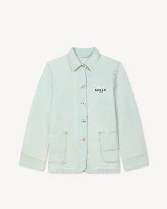 Boke Flower’ Embroidered Workwear Jacket in Japanese Denim